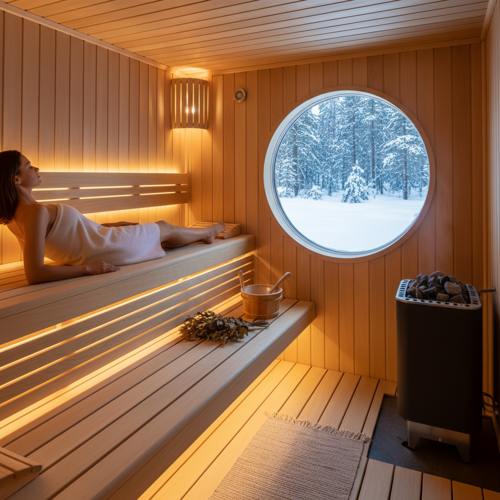 Sauna aus Holz