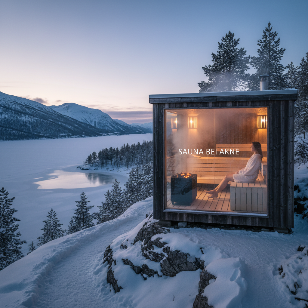 Frau reinigt ihr Gesicht vor dem Saunagang