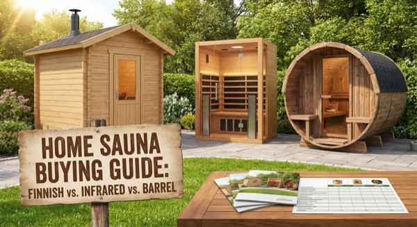 Verschiedene Saunatypen — Fasssauna und Infrarotsauna im Garten