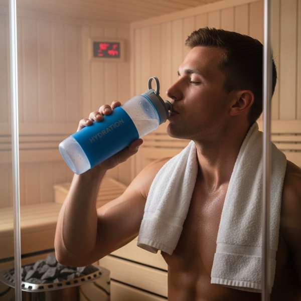 Moderne Heimsauna in einem Badezimmer