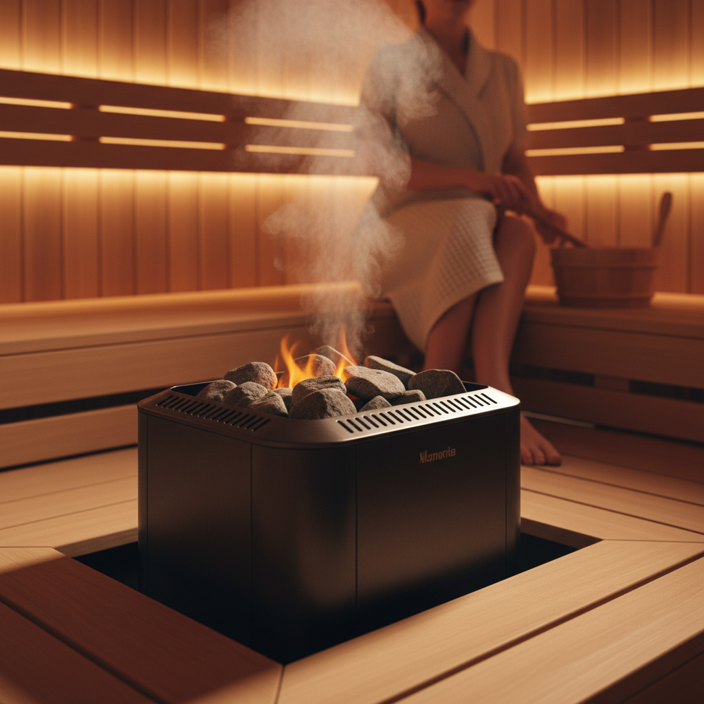 Saunaofen in Aktion