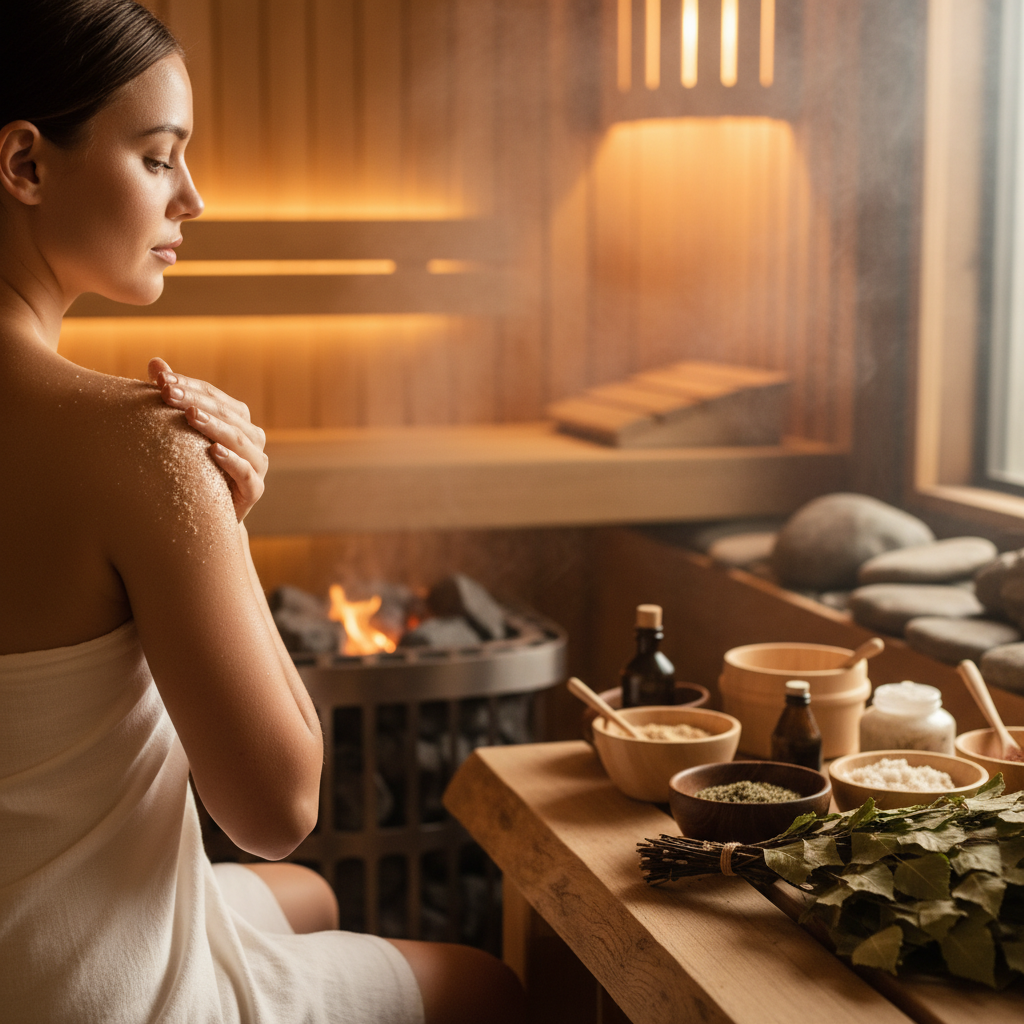 Sauna-Peeling für das Gesicht