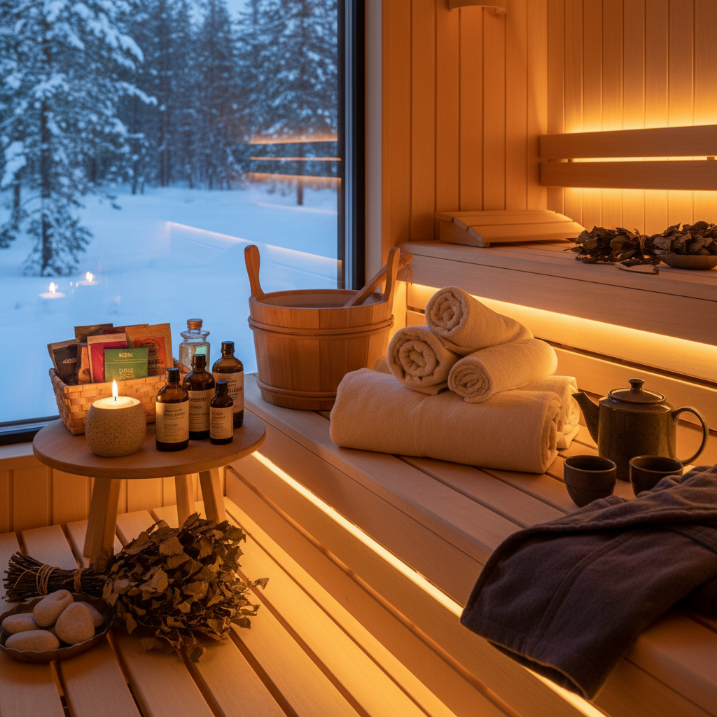 Sauna-Artikel für eine gemütliche Sauna-Party