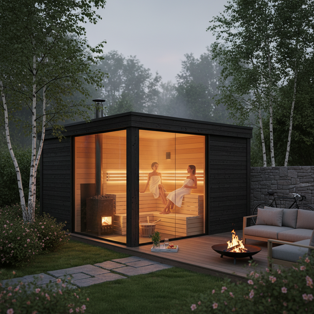 Saunahaus im Garten