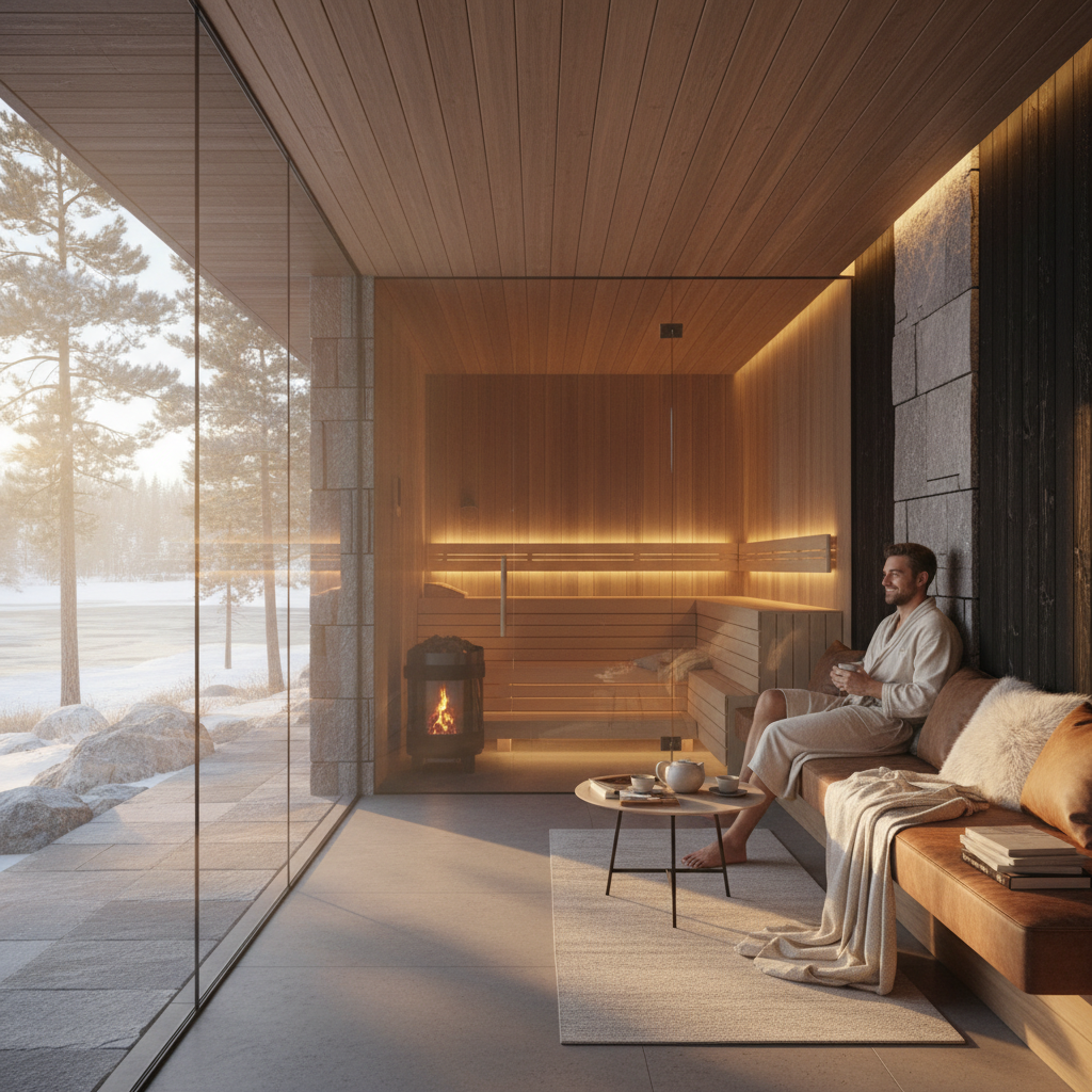 Saunahaus mit Vorraum
