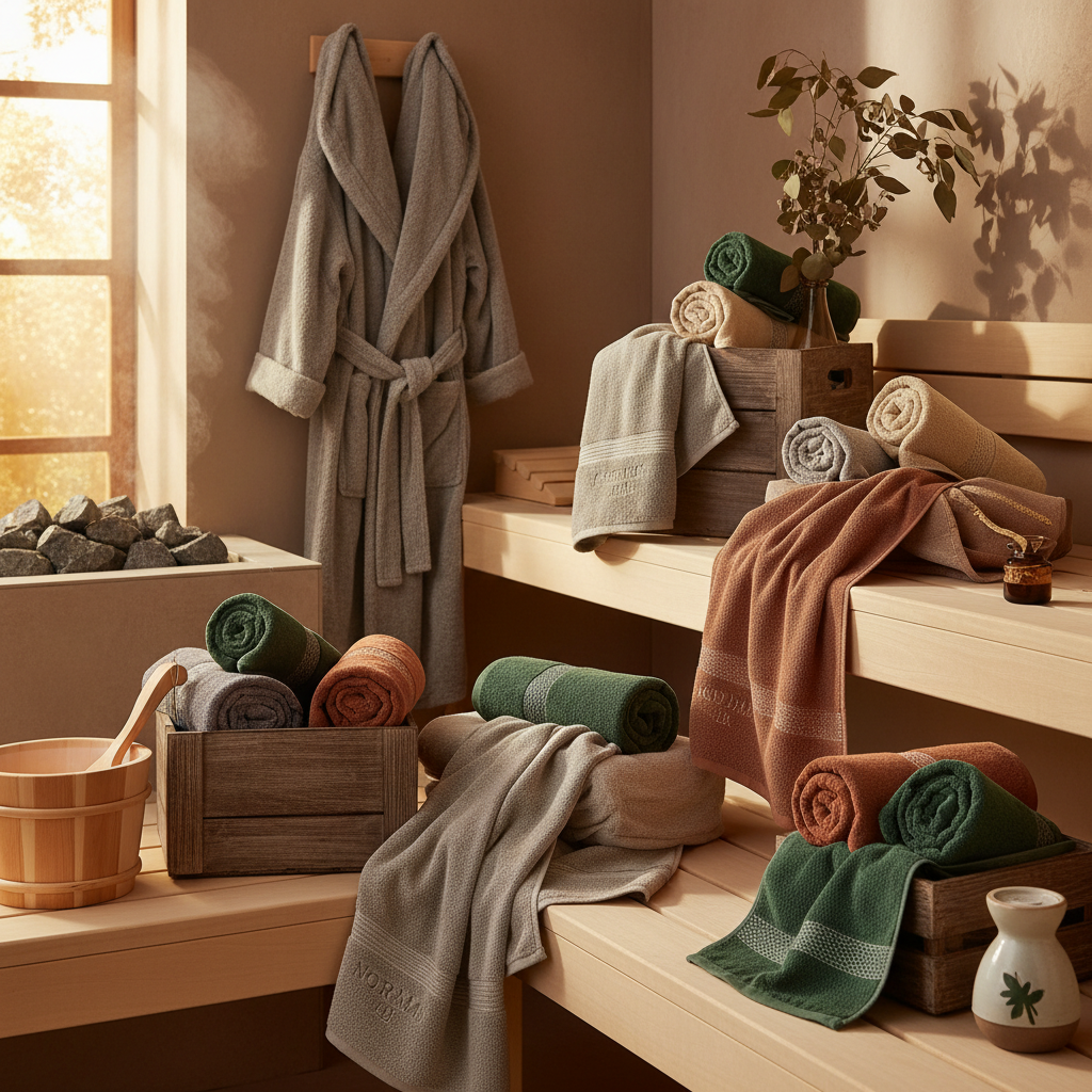 Saunahandtücher von verschiedenen Herstellern