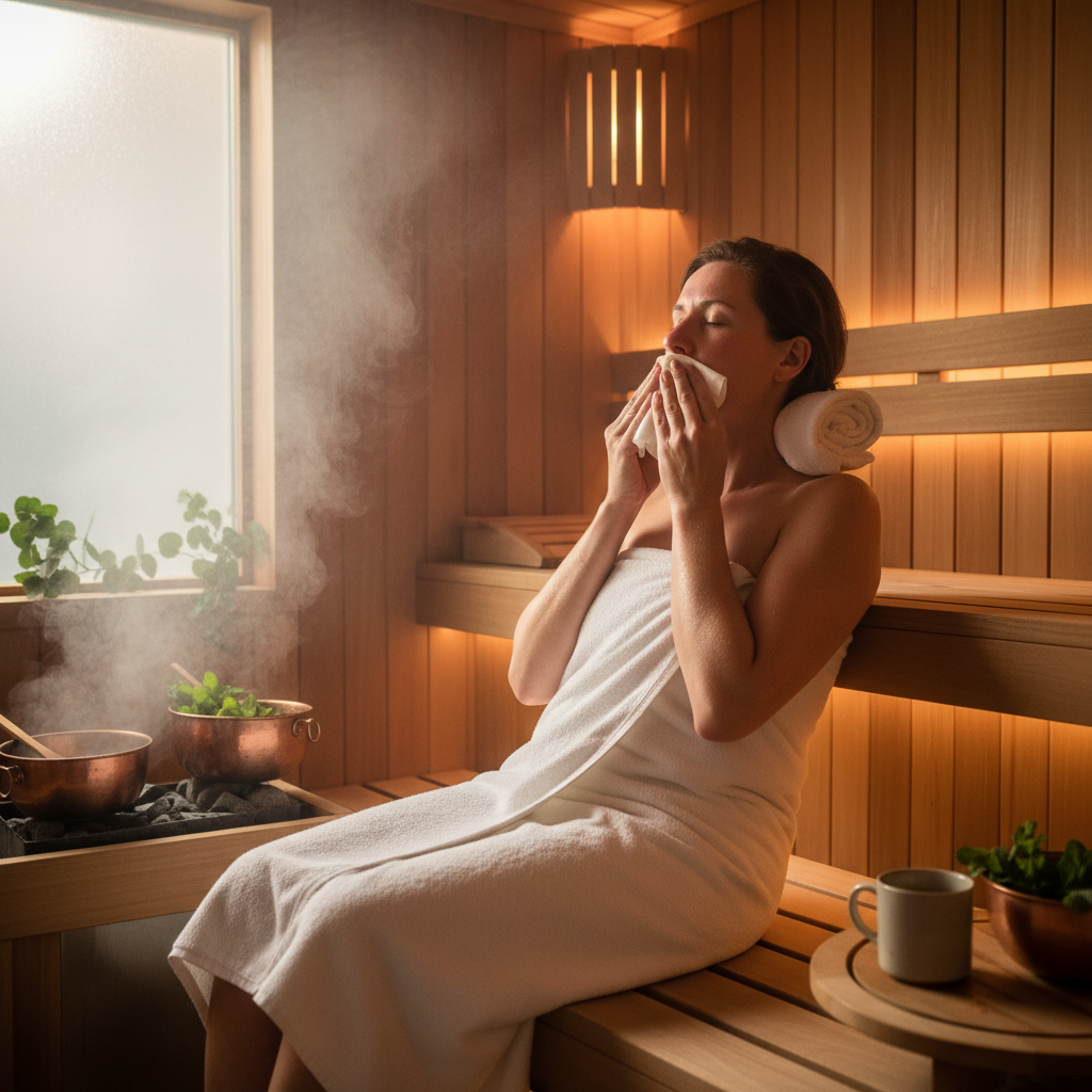 Dampfbad bei Schnupfen