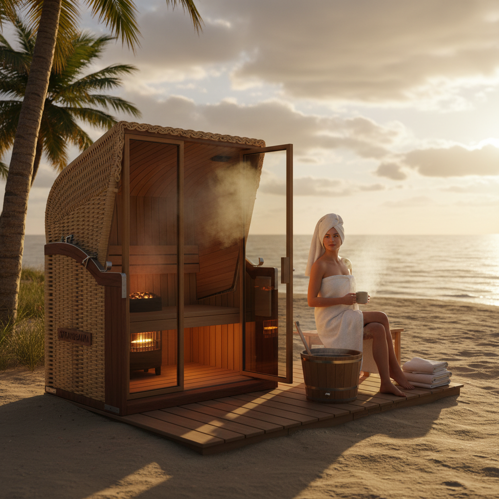 Strandkorb-Sauna