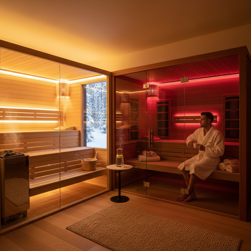 Sauna und Infrarotkabine