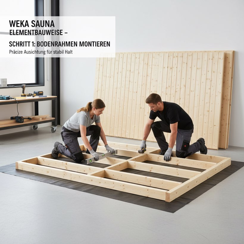 Weka Sauna Elementbauweise – Aufbau und Montage der Holzelemente