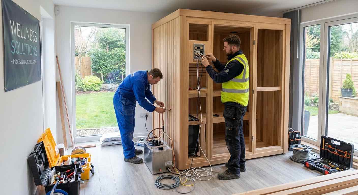 Professionelle Installation einer Heimsauna durch Elektriker und Klempner